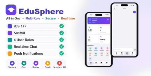 EduSphere | Multi-Role School Management App - iOS SwiftUI App