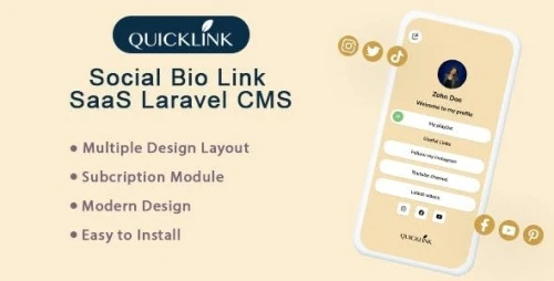 Bio Link SaaS for Creators, Influencers and Businesses - QuickBioLink (SAAS)