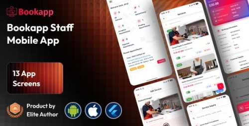 Bookapp - Staff Mobile App for Service & Appointment Booking Management (Flutter)