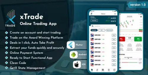 xTrade - Online Forex Trading Flutter App UI Kit