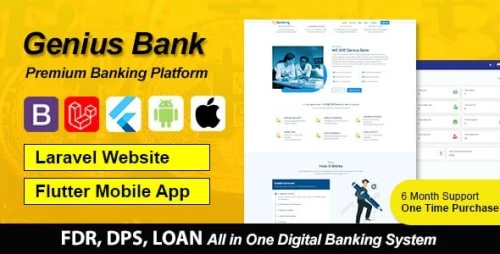 Genius Bank - All in One Digital Banking System with Flutter App