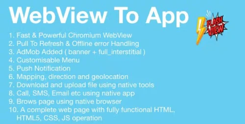 FlashView | Universal Android WebView App With Admobs