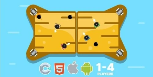 Battle. 1-4 Player Mode. Construct 3 (c3p)