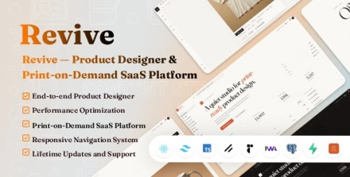 Revive — Product Designer & Print-on-Demand SaaS Platform JS Script