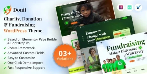 Donit – Charity Donation & Fundraising WordPress Theme