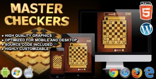 Master Checkers - HTML5 Board Game