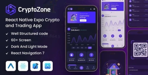 CryptoZone - React Native Expo Cryptocurrency Mobile App Template