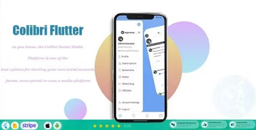 ColibriSM Flutter - For ColibriSM Social PHP Script