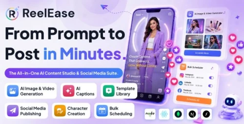 Reelease - AI Social Media Automation, Content Generation, AI Video & Viral Reels | Node.js