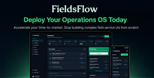 Fieldsflow - AI Field Operations & Workflow Automation React Template