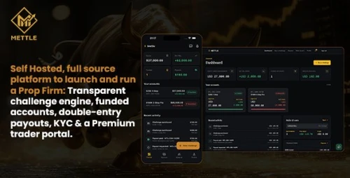Mettle | Prop Firm Trader Evaluation Flutter App With Laravel Website
