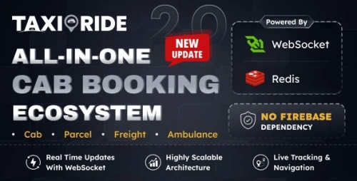 Taxi Ride – Taxi Booking App | Uber & Grab Clone with Flutter Driver, Rider & Laravel Admin Panel
