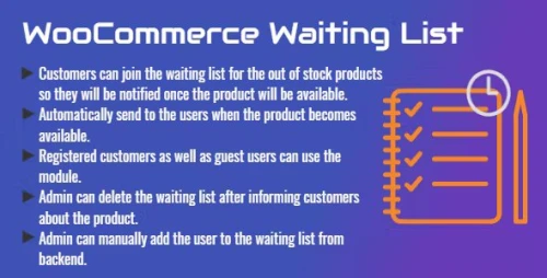 WooCommerce Waiting List - Pre-sale List - Back In Stock Notifier