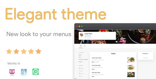 Elegant theme for FoodTiger, QR SaaS, and WhatsApp Food [Mobidonia ]