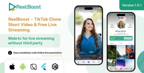 ReelBoost – TikTok Clone Short Video App with Admin Panel