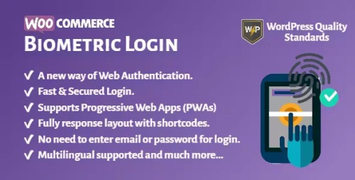 WooCommerce Biometric Login | Fingerprint | Web Authentication (WebAuthn)