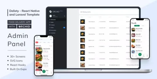 Delisty - Food Delivery App with Laravel Orchid Admin Panel