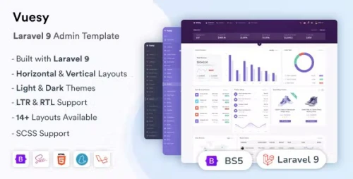Vuesy - Laravel 10 Admin & Dashboard Template