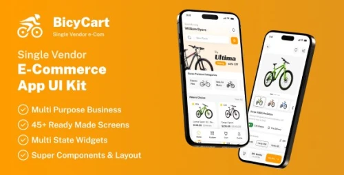 BicyCart | Single Vendor eCommerce Flutter App UI Template