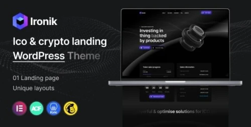 Ironik - ICO & Crypto Landing WordPress Theme