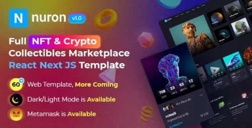 Nuron - NFT Marketplace React Next JS Template