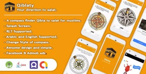 Qiblaty - Qibla compass for find direction to makkah for salat Android App