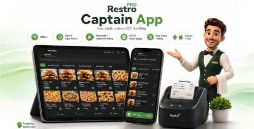 Restro Captain - Restaurant Waiter, Table and Order Management App