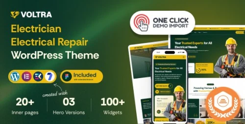 Voltra - Electrician Electrical Repair WordPress Theme