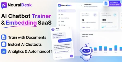 NeuralDesk - AI Chatbot Trainer & Embedding SaaS