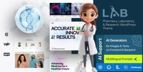 Lab - Pharmacy, Laboratory & Research WordPress Theme