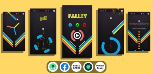 Falley (Android Studio+Facebook Ads+Inapp+Leaderboard+ready to publish)