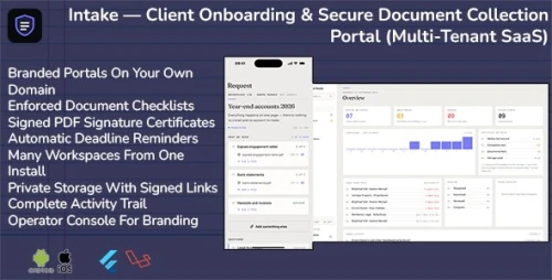 Intake | Client Onboarding and Document Collection PHP Script With Flutter App