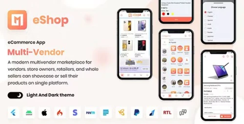 eShop - Multi Vendor eCommerce App &amp; eCommerce Vendor Marketplace Flutter App