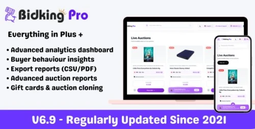 BidKingPro – Enterprise Auction Platform | Gift Cards, Tax Engine, User Groups & Role-Based Access
