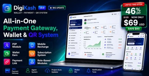 DigiKash - Complete Payment Gateway, Wallet & QR System