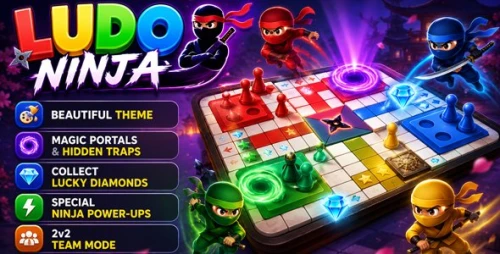 Ludo Ninja – Mobile Board Game Template for Android Studio