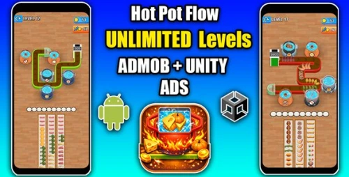 HotPot Flow Food Game 3D Unity Game Source Code