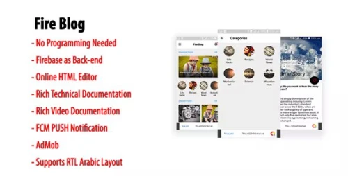 Fire Blog - Native Android Blog or News App with Firebase Back-end