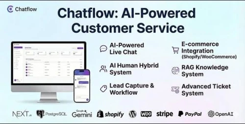 Chatflow – AI Customer Support & eCommerce Assistant (SaaS)