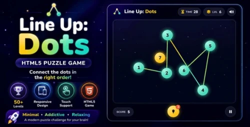 Line Up: Dots | HTML5 Space Puzzle Game