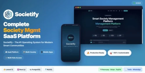 Societify – Society & Apartment Management SaaS with Flutter Mobile App (Laravel)
