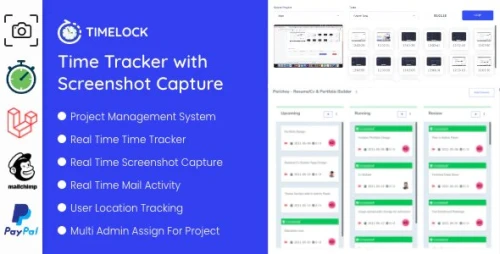 Timelock - Project Management System With Screenshot Capture