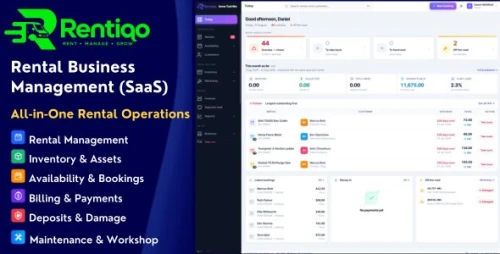 Rentiqo - Universal Rental Business Management System (SaaS)