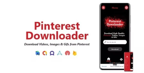 Pinterest Downloader - Videos, Images &amp; Gifs Downloader - ADMOB, FAN, APPLOVIN, FIREBASE