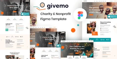 Givemo - Charity & Nonprofit Figma Template