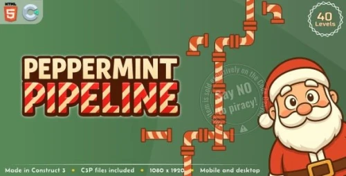 Peppermint Pipeline - HTML5 Puzzle game