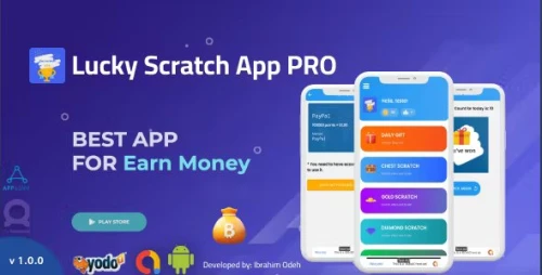 Lucky Scratch to Win PRO with Earning System - Admin Panel (Admob + Applovin + Yodo1)