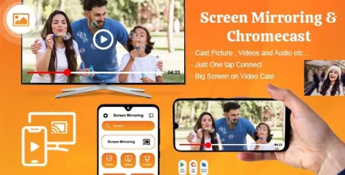 Screen Mirroring - Chromecast - Miracast - Cast to TV - Screen Cast Direct - Cast Android Device