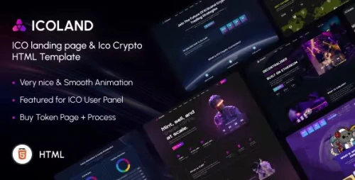 ICOLand - ICO landing page & ICO Crypto HTML Template