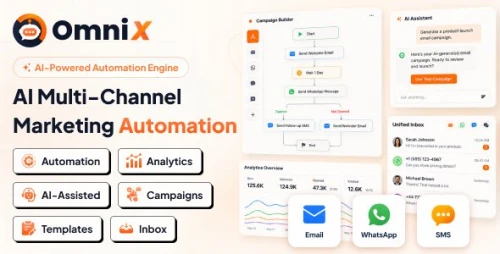 OmniX - AI Email Marketing, CRM, WhatsApp, SMS & Campaign Automation SaaS | Node.js